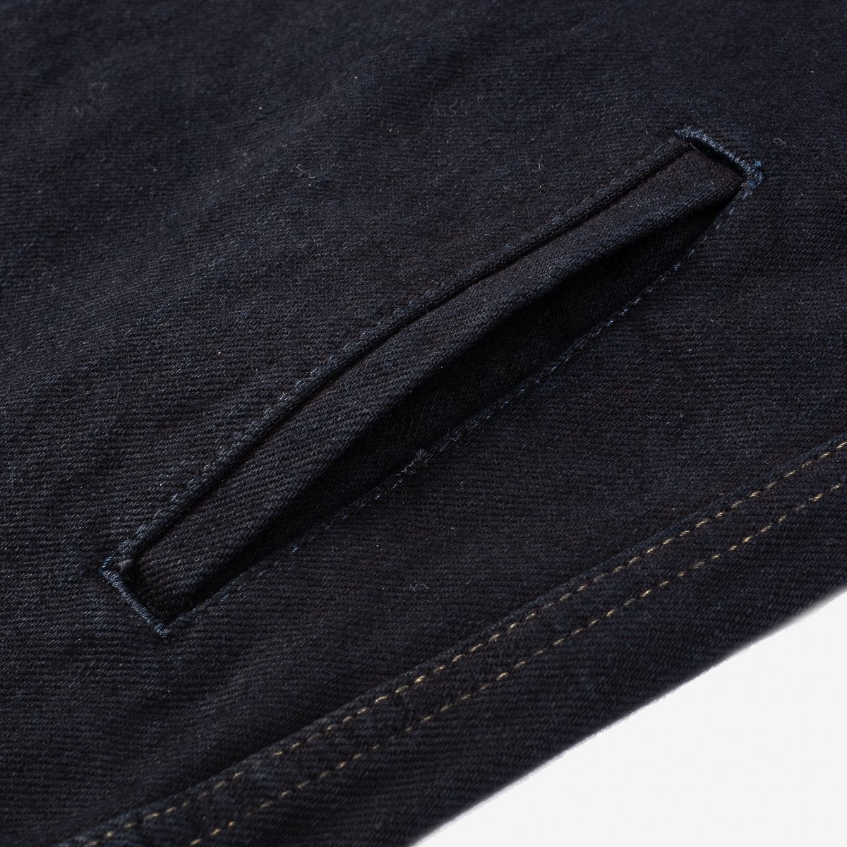 IHSH-293-OD 18oz Vintage Selvedge Denim CPO Shirt Indigo Overdyed Black