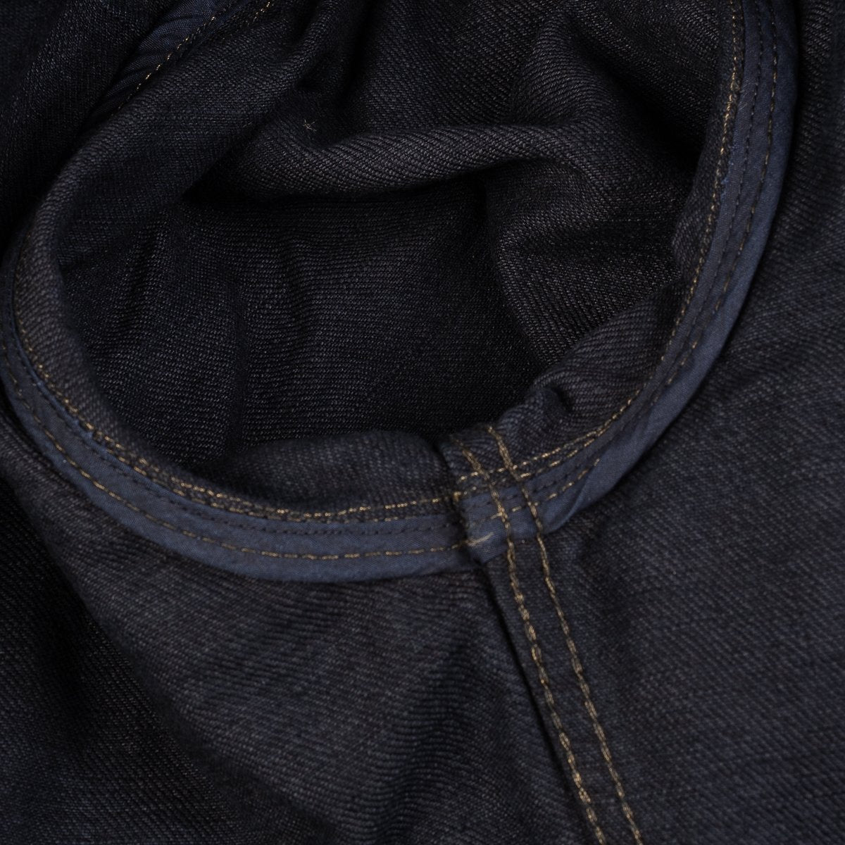 IHSH-293-OD 18oz Vintage Selvedge Denim CPO Shirt Indigo Overdyed Black