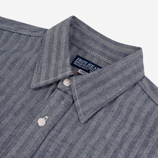 IHSH-308-IND Herringbone Work Shirt Indigo