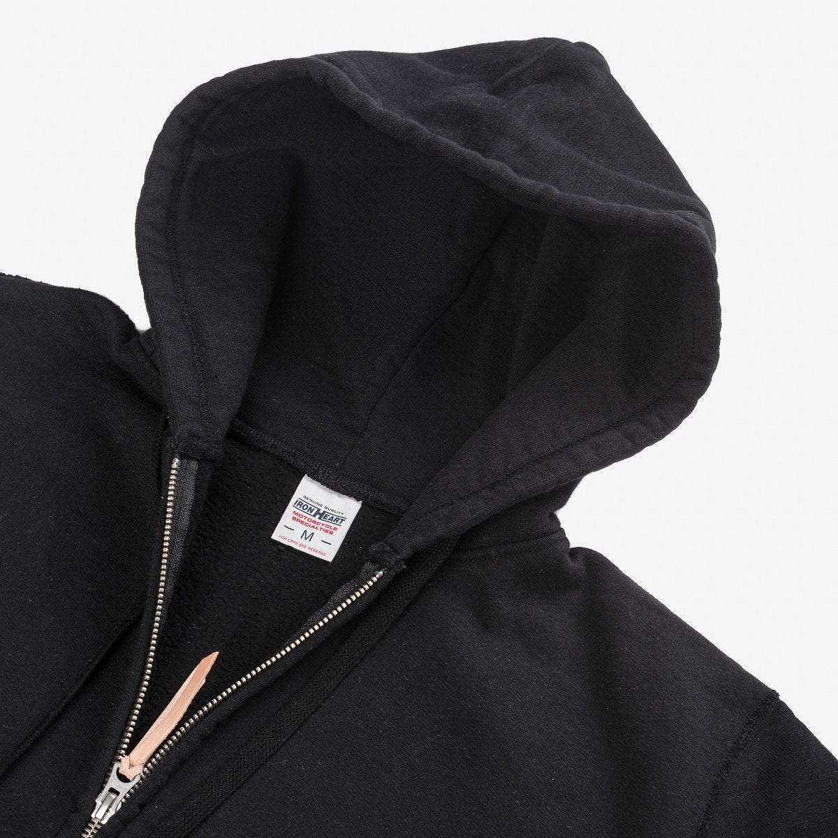 IHSW-10-BLK 14oz Ultra Heavy Loopwheel Cotton Zip Hoodie Black