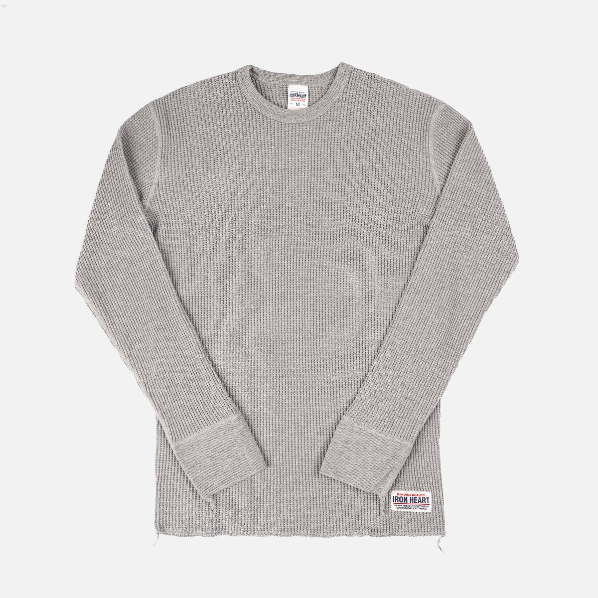 Iron Heart - IHTL-1301-GRY - Waffle Knit Crew Neck Thermal - Grey