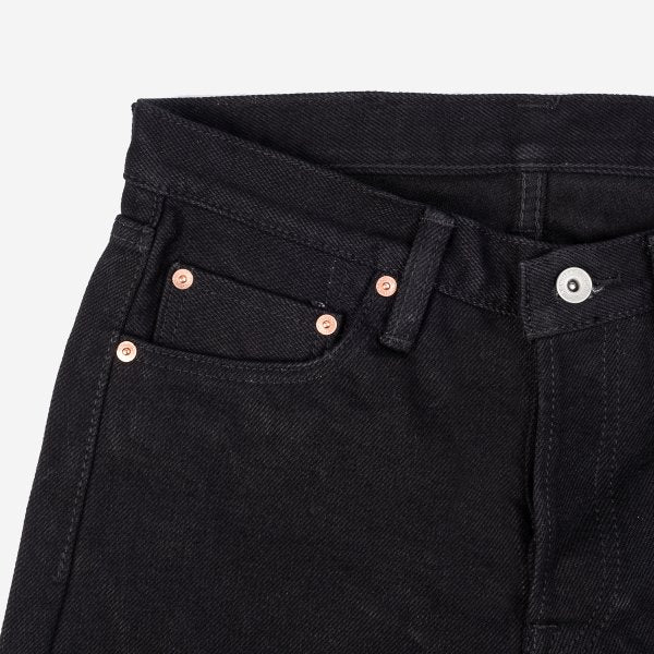 IH-666S-SBG 21oz Selvedge Denim Slim Straight Superblack Fade to Grey