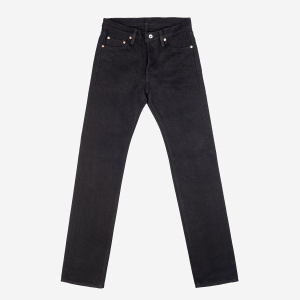 IH-666S-SBG 21oz Selvedge Denim Slim Straight Superblack Fade to Grey
