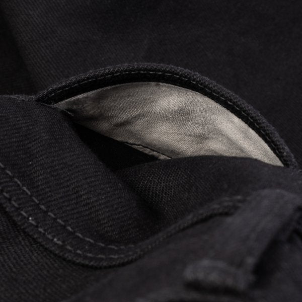 IH-666S-SBG 21oz Selvedge Denim Slim Straight Superblack Fade to Grey