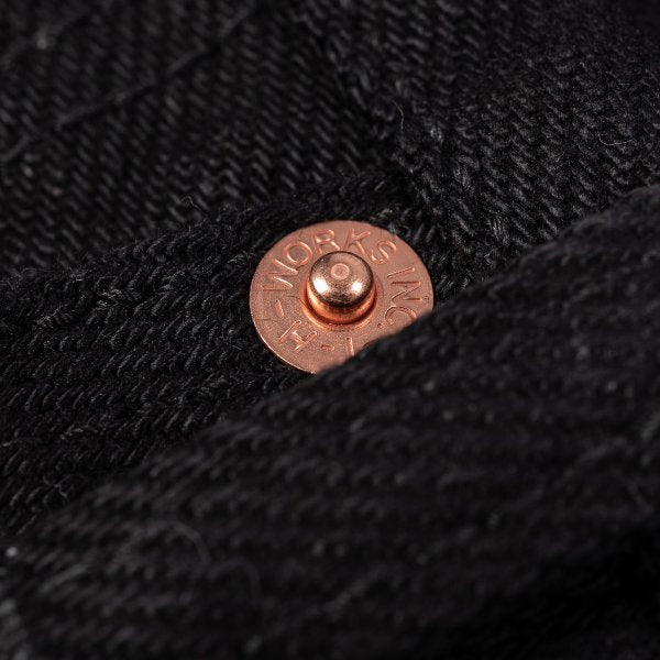 IH-666S-SBG 21oz Selvedge Denim Slim Straight Superblack Fade to Grey