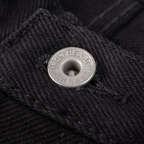IH-666S-SBG 21oz Selvedge Denim Slim Straight Superblack Fade to Grey